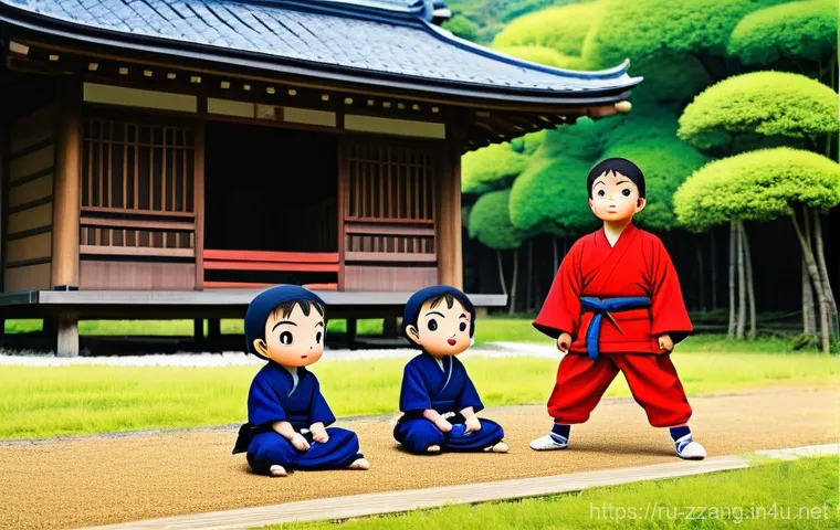 짱구와 닌자 대결 영화 리뷰 - **Prompt 1: "Shin-chan and the Nohara Family's Hilarious Ninja Encounter"**
    A vibrant, dynamic a...
