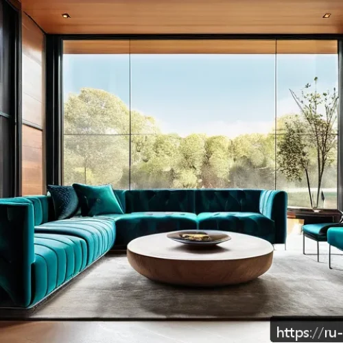 Home 17 짱구의 집 구조와 설정 - A modern living room interior bathed in natural daylight streaming through large windows, showcasing...